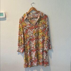 Natural Life Floral Patterned Garment - Multicolor